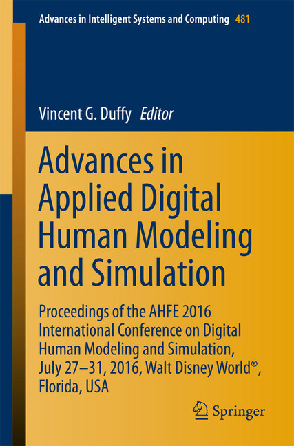 Advances in Applied Digital Human Modeling and Simulation main product photo