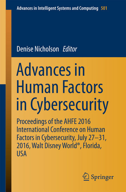 Advances in Human Factors in Cybersecurity main product photo