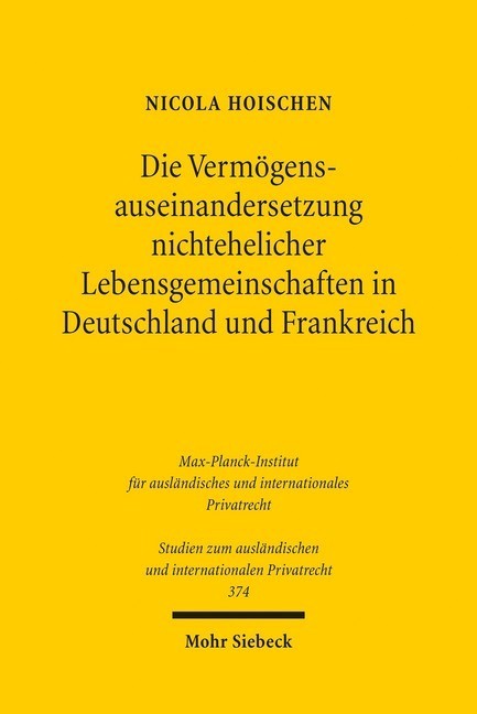 Die Vermögensauseinandersetzung nichtehelicher Lebensgemeinschaften in Deutschland und Frankreich main product photo