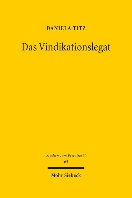 Das Vindikationslegat main product photo