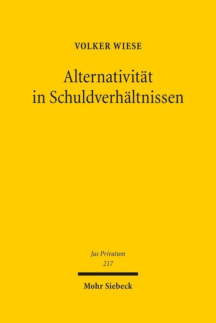 Alternativität in Schuldverhältnissen main product photo