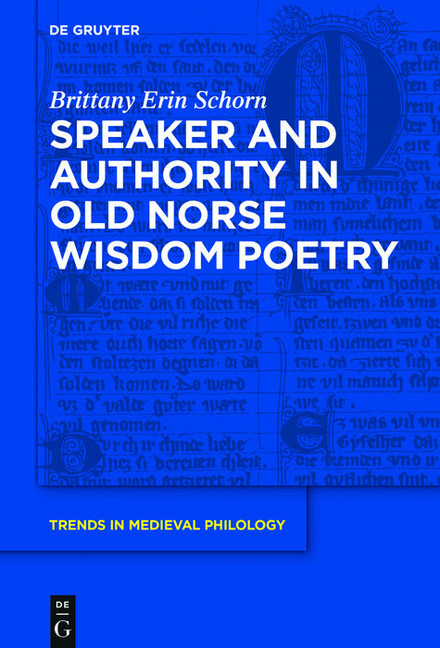 Speaker and Authority in Old Norse Wisdom Poetry main product photo