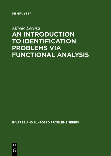 An Introduction to Identification Problems via Functional Analysis main product photo