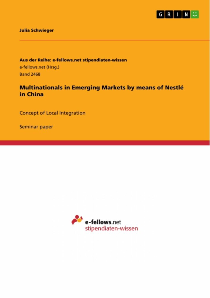 Multinationals in Emerging Markets by means of Nestlé in China main product photo