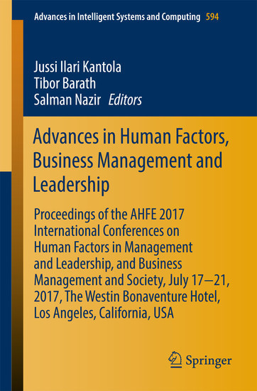 Advances in Human Factors, Business Management and Leadership main product photo