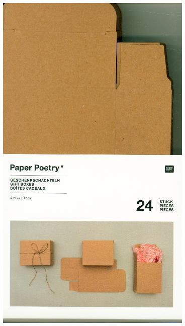 Adventskalender Boxen Kraftpapier, 24 Stück main product photo