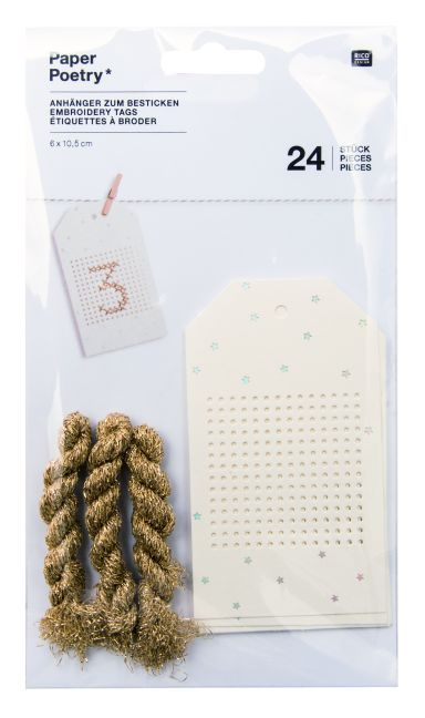 Anhänger Zum Besticken, Creme/Irisierend main product photo