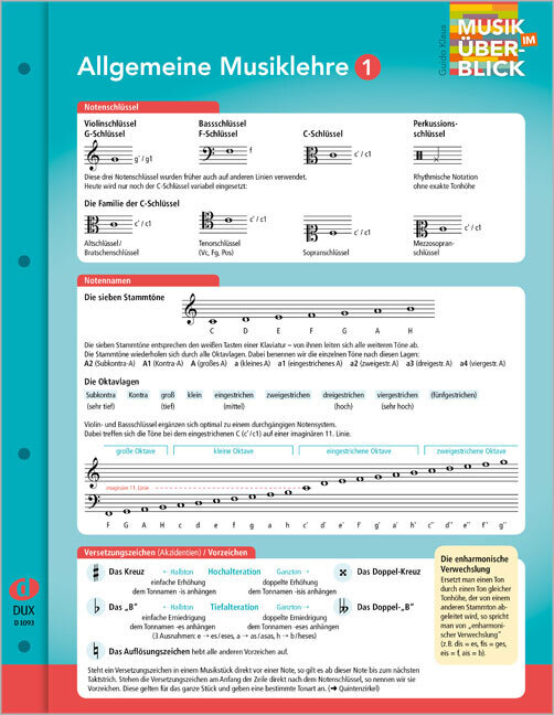 Allgemeine Musiklehre 1 "Musik im Überblick". Tl.1 main product photo