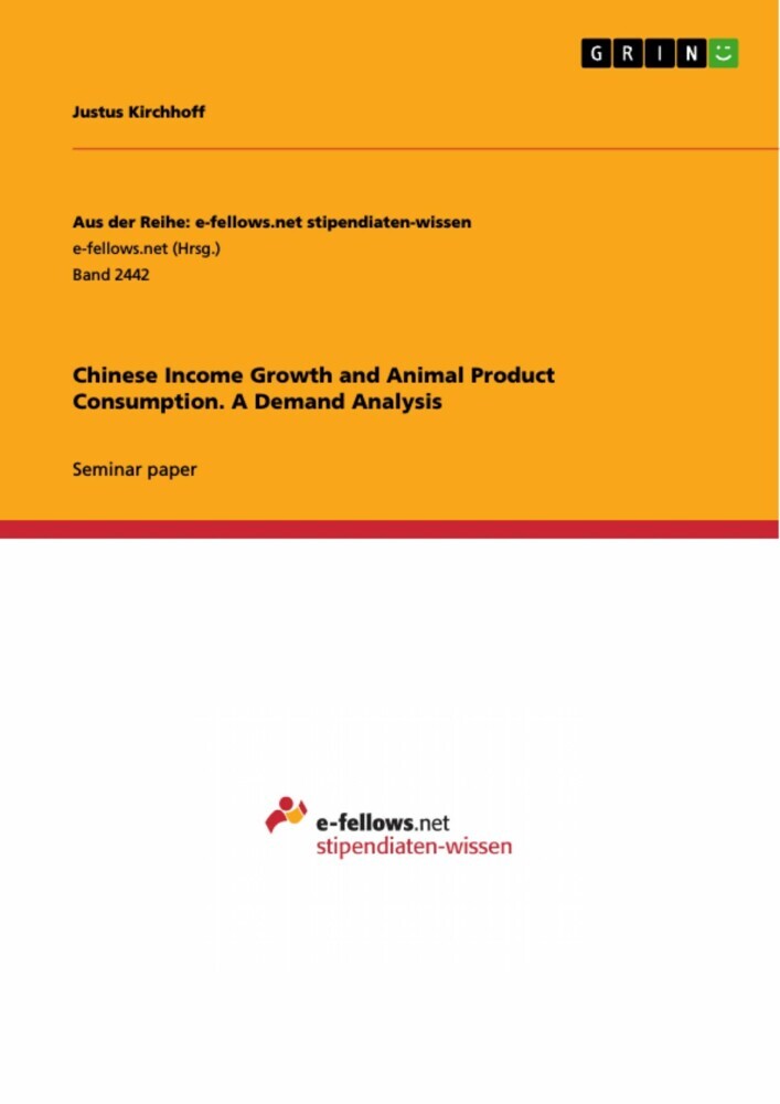 Chinese Income Growth and Animal Product Consumption. A Demand Analysis main product photo