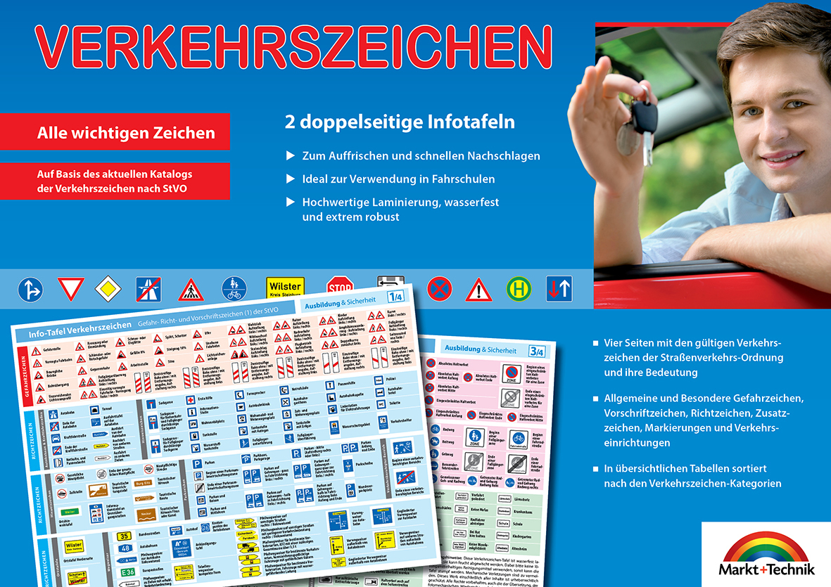 Verkehrszeichen, 2 doppelseitige Infotafeln main product photo