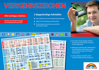 Verkehrszeichen, 2 doppelseitige Infotafeln