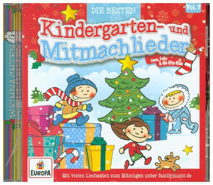 Die besten Kindergarten- und Mitmachlieder - Weihnachten. Vol.7, 1 Audio-CD main product photo