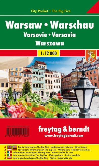 Freytag & Berndt Stadtplan Warschau / Warsaw / Varsovie / Varsavia / Warszawa main product photo