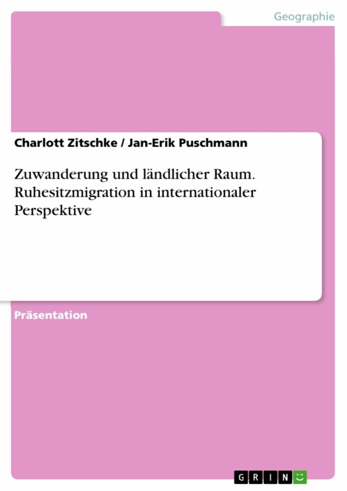 Zuwanderung und ländlicher Raum. Ruhesitzmigration in internationaler Perspektive main product photo