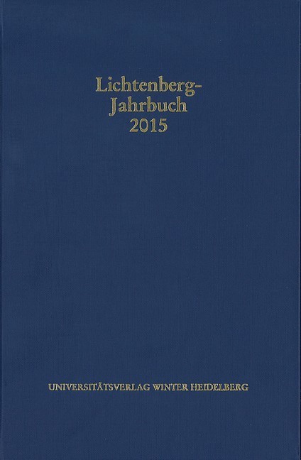 Lichtenberg-Jahrbuch 2015 main product photo