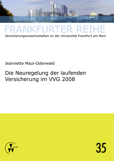 Die Neuregelung der laufenden Versicherung im VVG 2008 main product photo