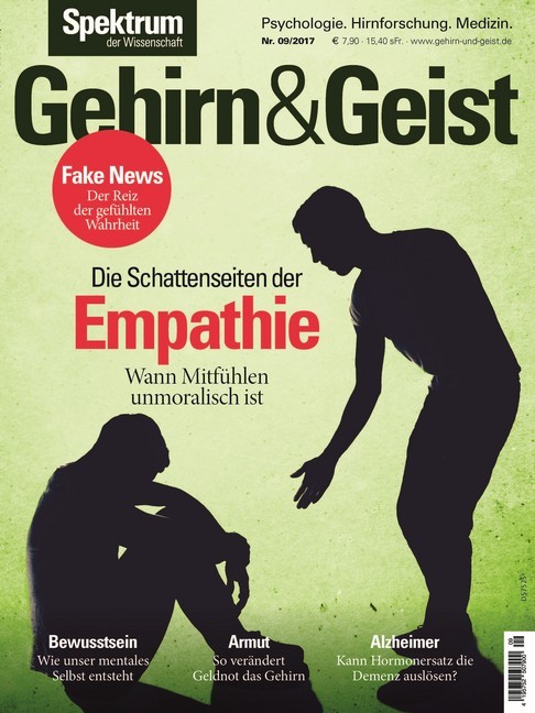 Gehirn&Geist 9/2017 -Die Schattenseiten der Empathie main product photo