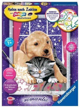 Ravensburger Malen nach Zahlen 28647 - Flauschige Freunde - Kinder ab 7 Jahren