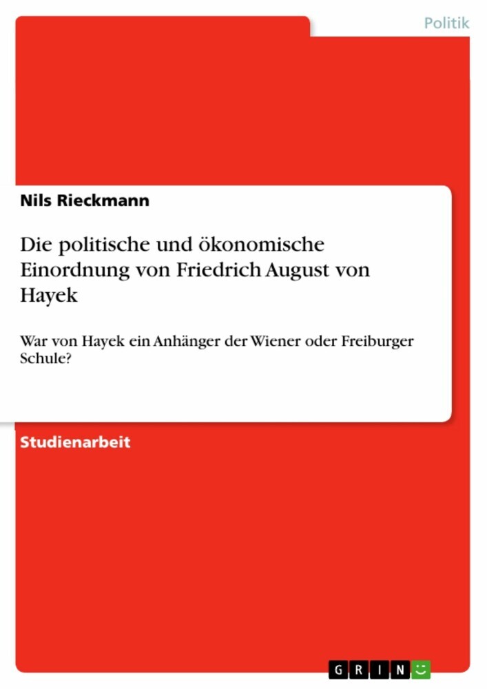 Die politische und ökonomische Einordnung von Friedrich August von Hayek main product photo