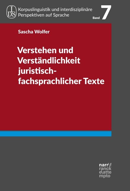 Verstehen und Verständlichkeit juristisch-fachsprachlicher Texte main product photo