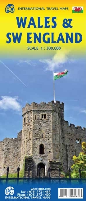International Travel Map ITM Wales & SW England main product photo