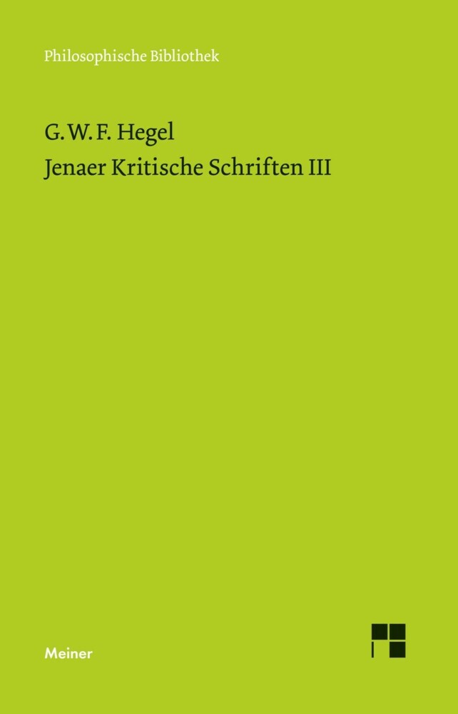 Jenaer Kritische Schriften III main product photo