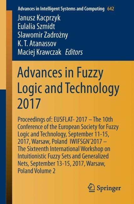 Advances in Fuzzy Logic and Technology 2017 main product photo
