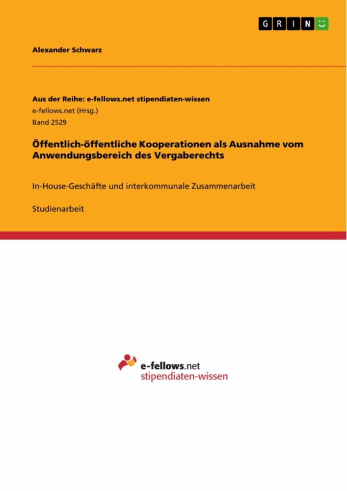 Öffentlich-öffentliche Kooperationen als Ausnahme vom Anwendungsbereich des Vergaberechts main product photo