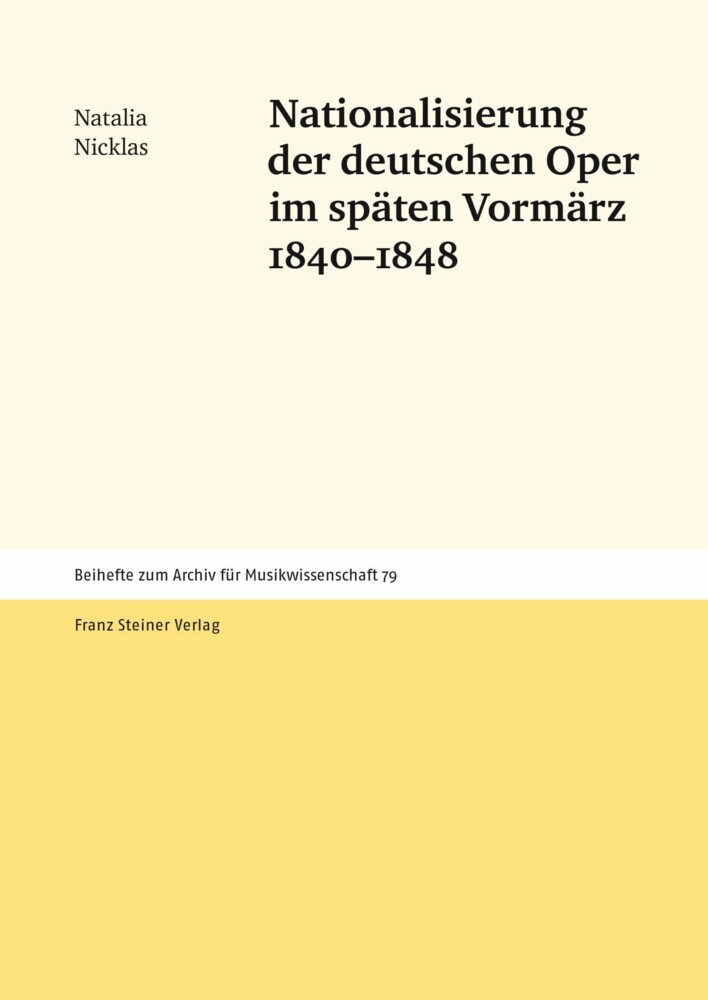 Nationalisierung der deutschen Oper im späten Vormärz 1840-1848 main product photo