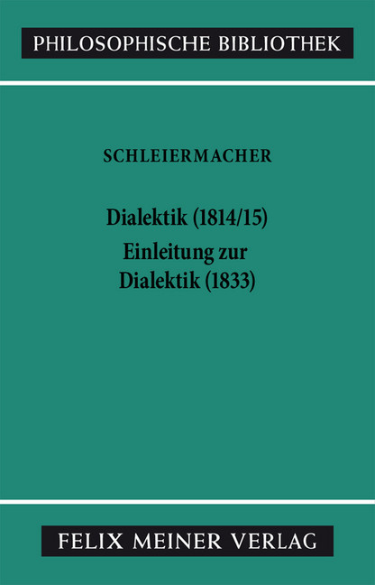 Dialektik (1814/15). Einleitung zur Dialektik (1833) main product photo