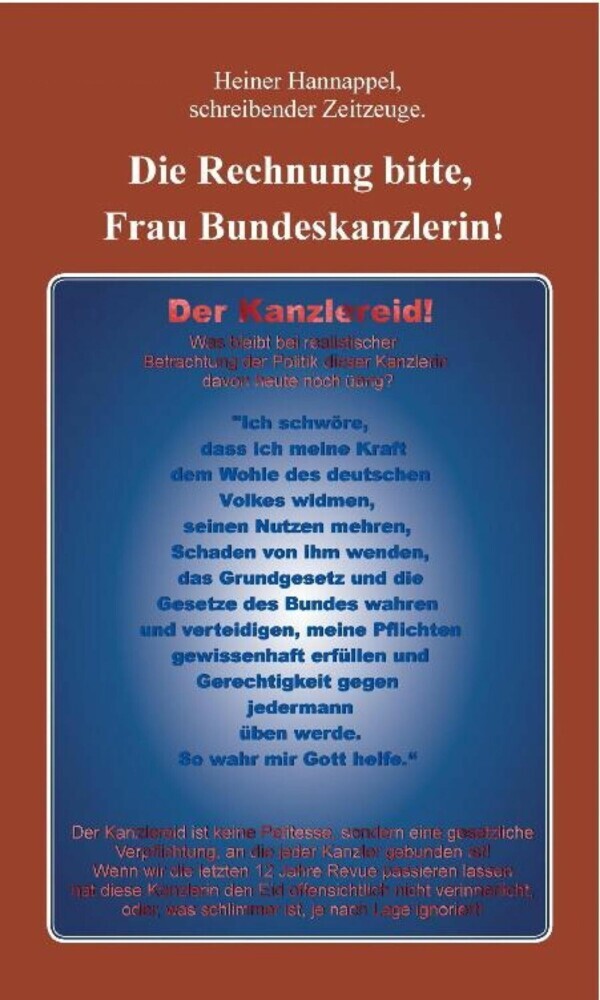 Die Rechnung bitte, Frau Bundeskanzlerin! main product photo