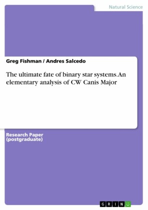 The ultimate fate of binary star systems.  An elementary analysis of CW Canis Major