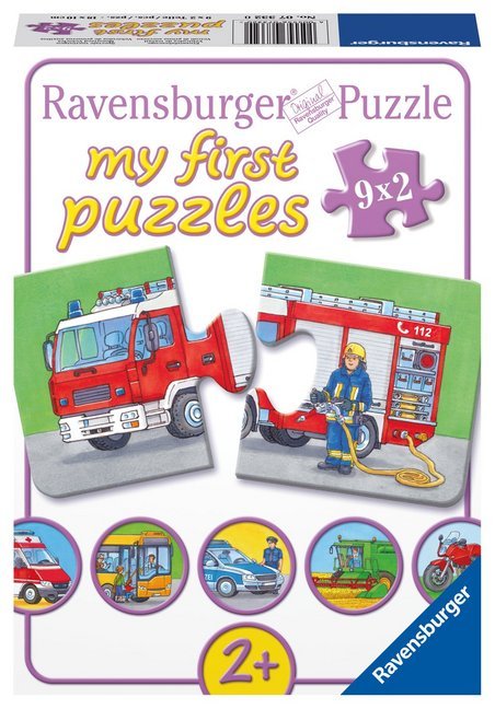Ravensburger Kinderpuzzle - 07332 Einsatzfahrzeuge - my first puzzle mit 9x2 Teilen - Puzzle für Kinder ab 2 Jahren main product photo