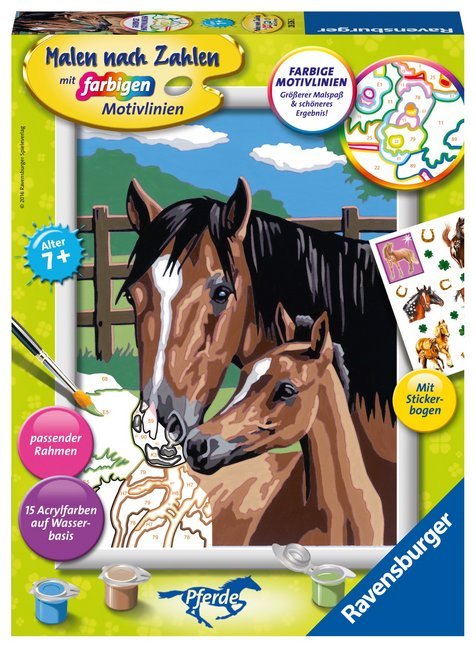 Ravensburger Malen nach Zahlen 28326 - Pferd mit Fohlen - Kinder ab 7 Jahren main product photo
