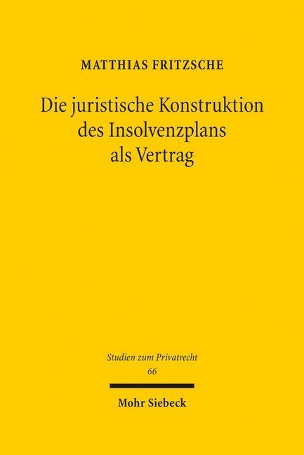 Die juristische Konstruktion des Insolvenzplans als Vertrag main product photo