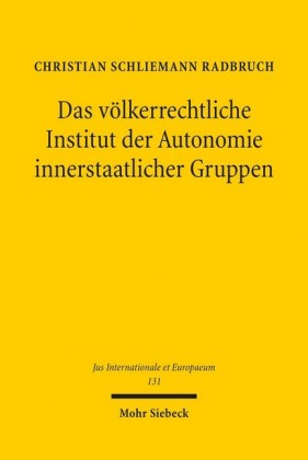 Das völkerrechtliche Institut der Autonomie innerstaatlicher Gruppen