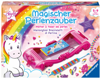 Ravensburger 18513 Magischer Perlenzauber Einhorn - Traumhafte Armbänder aus schillernden Perlen basteln, Kreatives Bastelset für Kinder ab 5 Jahren