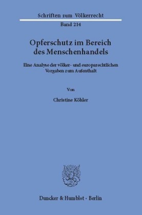 Opferschutz im Bereich des Menschenhandels.