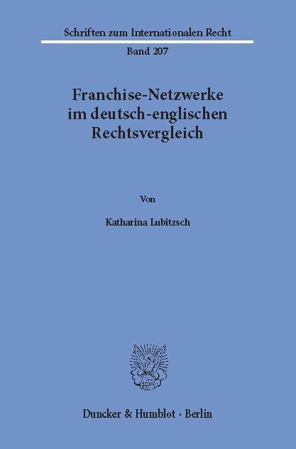 Franchise-Netzwerke im deutsch-englischen Rechtsvergleich. main product photo