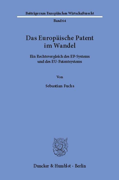 Das Europäische Patent im Wandel. main product photo