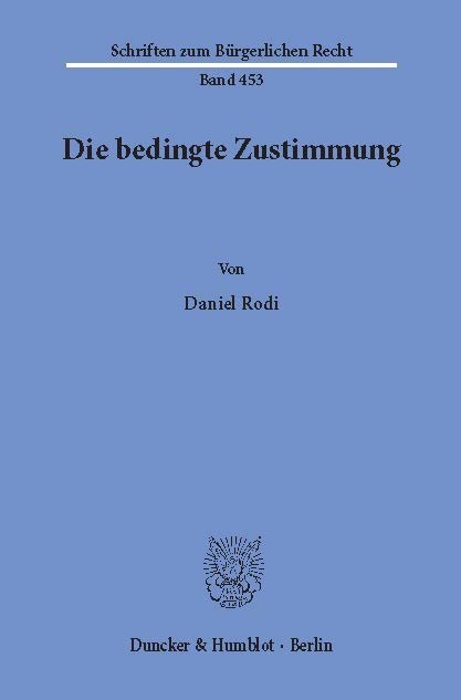 Die bedingte Zustimmung. main product photo