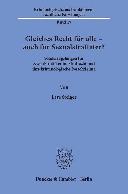 Gleiches Recht für alle - auch für Sexualstraftäter? main product photo