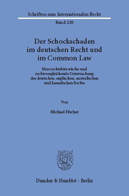Der Schockschaden im deutschen Recht und im Common Law. main product photo