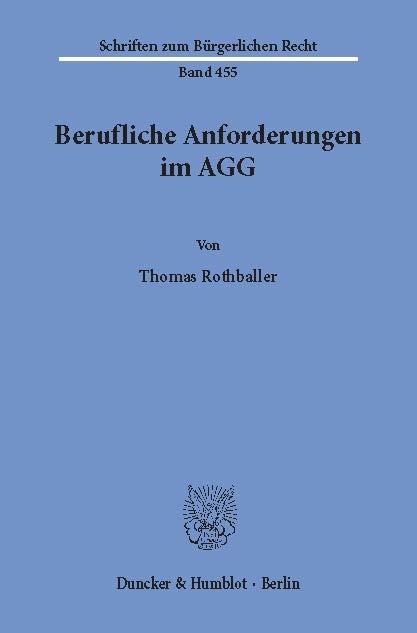 Berufliche Anforderungen im AGG. main product photo