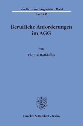 Berufliche Anforderungen im AGG.