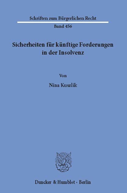 Sicherheiten für künftige Forderungen in der Insolvenz. main product photo