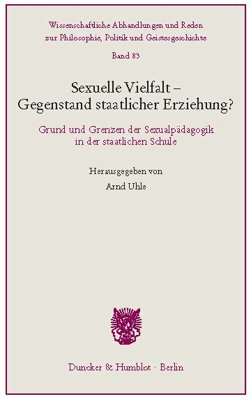 Sexuelle Vielfalt - Gegenstand staatlicher Erziehung? main product photo