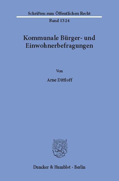 Kommunale Bürger- und Einwohnerbefragungen. main product photo