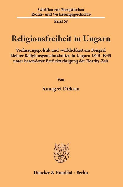 Religionsfreiheit in Ungarn. main product photo