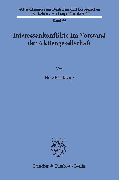 Interessenkonflikte im Vorstand der Aktiengesellschaft. main product photo